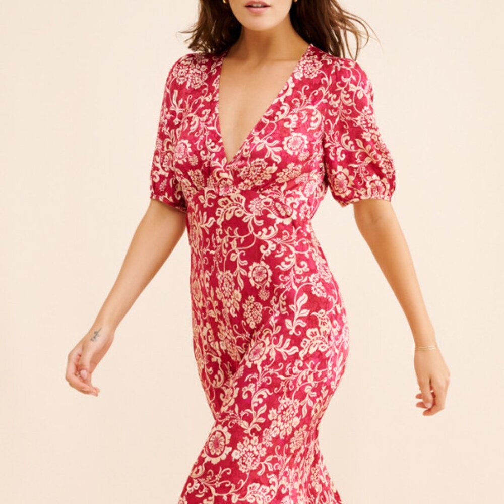 Auguste the Label Pamela Midi Dress - Red/Pink